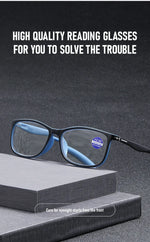 High Quality Square Reading Glasses Ultralight Unisex Anti Blue Light Vision Presbyopic Eyewear for Women Men Fashion Eyeglasses