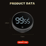 DINRGO Magnetic Kitchen Timer Digital Timer Manual Countdown Rotary Timer Mechanical Cooking Timer Cooking Shower Stopwatch