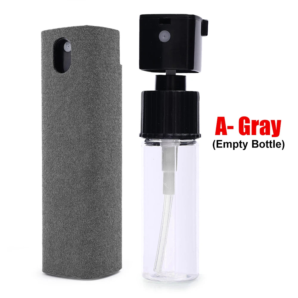 2in1 Microfiber Screen Cleaner Spray Bottle Set Mobile Phone Ipad Computer Microfiber Cloth Wipe Iphone Cleaning Glasses Wipes