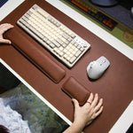 Desk Pad Waterproof PU Mouse Pad Large Mousepad Laptop Non-slip Desk Mat Keyboard Mats Mouse mat, mouse wrist guard three pieces