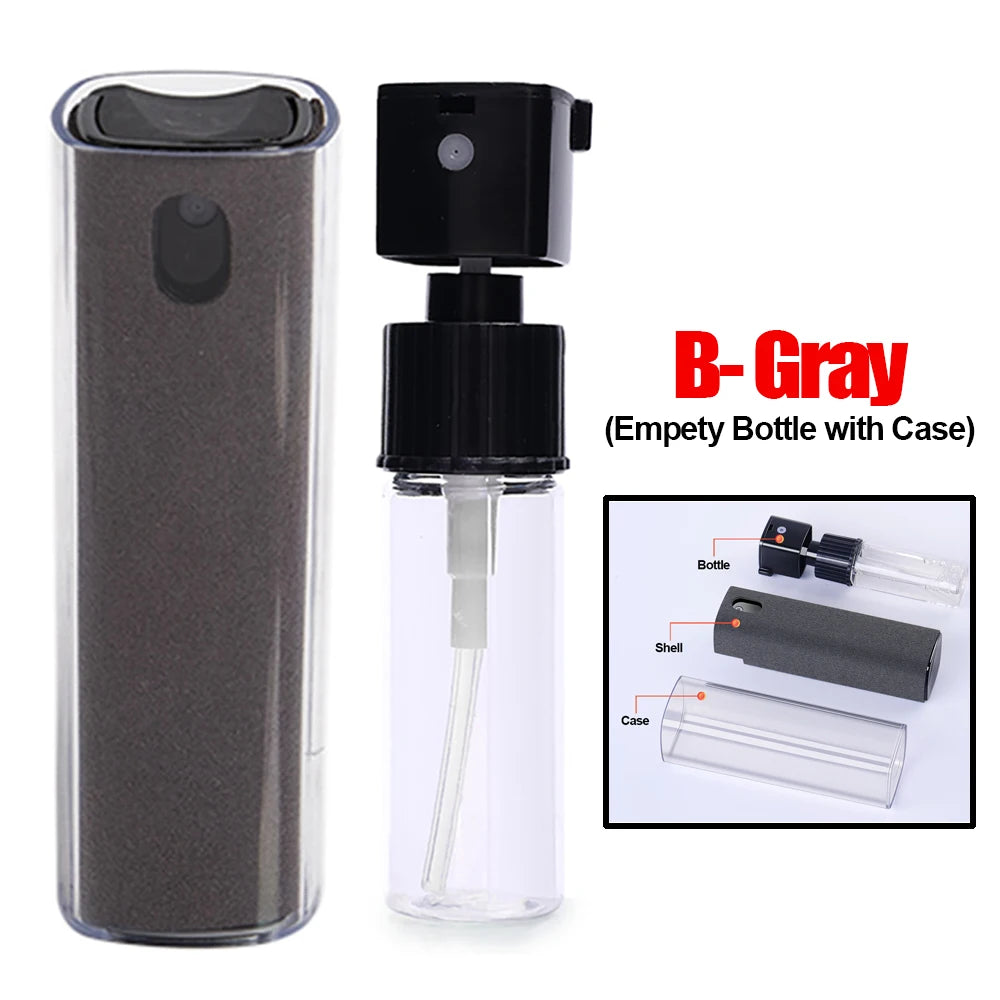 2in1 Microfiber Screen Cleaner Spray Bottle Set Mobile Phone Ipad Computer Microfiber Cloth Wipe Iphone Cleaning Glasses Wipes