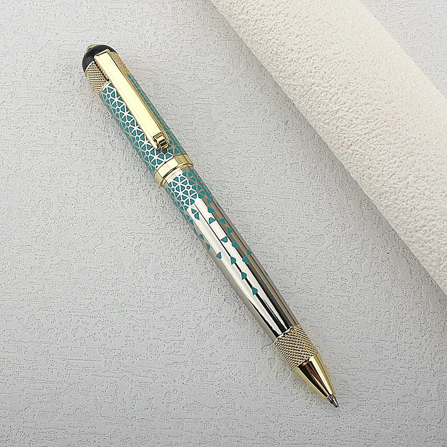 1 PC Luxury Metal Ballpoint/Rollerball Pen,Writes Smoothly with Blue Ink,Metal Body, and Business Style