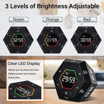Magnetic Smart Productivity Kitchen Timer Digital Study Pomodoro Cooking Timers Hexagon Visual Flip Timer for kids
