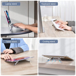Oatsbasf Portable Laptop Stand for MacBook Air Pro iPad Matebook Adjustable Laptop Riser Invisible Foldable Notebook Bracket
