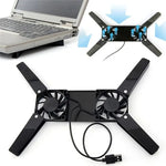 2 Fan Laptop Cooling Pad USB Powered Cooling Dock Air-cooling Laptop Cooler Bracket for Notepad Universal 7 15" 1 Notebook Stand