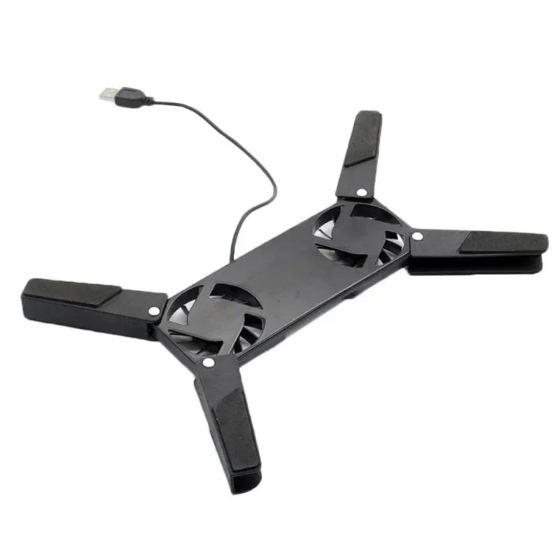 2 Fan Laptop Cooling Pad USB Powered Cooling Dock Air-cooling Laptop Cooler Bracket for Notepad Universal 7 15" 1 Notebook Stand