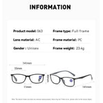 High Quality Square Reading Glasses Ultralight Unisex Anti Blue Light Vision Presbyopic Eyewear for Women Men Fashion Eyeglasses