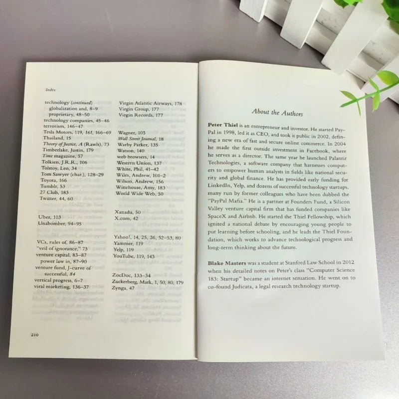 Zero to One by Peter Thiel - English Edition Book on How to Build the Future Startup Business Innovation Best Seller