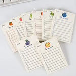 50 Sheets To Do List Memo Pad Cute School Stationery Notes ins Portable Notepad Office Supply Fruit Notebook Message Note Book