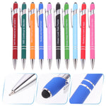 10 Pcs Black Ballpoint Pen Set Office Writing Pens Creative Design Inspirational Quotes Ergonomic Handle Smooth Portable Study
