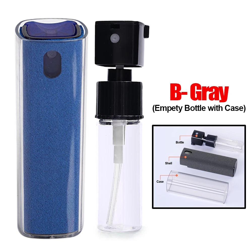 2in1 Microfiber Screen Cleaner Spray Bottle Set Mobile Phone Ipad Computer Microfiber Cloth Wipe Iphone Cleaning Glasses Wipes