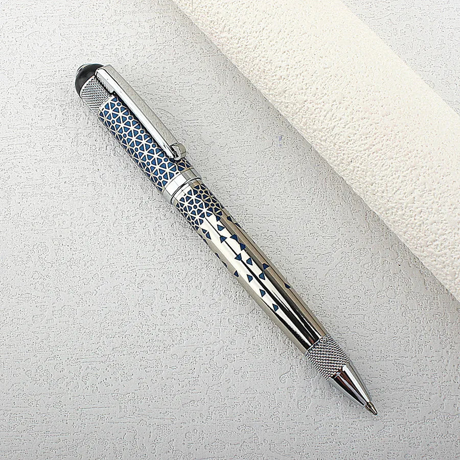 1 PC Luxury Metal Ballpoint/Rollerball Pen,Writes Smoothly with Blue Ink,Metal Body, and Business Style