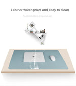 1 Pcs Large Size 600*300mm Office Desk Protector Mat PU Leather Waterproof Mouse Pad Desktop Keyboard Desk Pad Gaming Mousepad