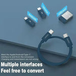 Mobile Phone Adapter USB C Multi-function Line Take Card Needle Card Slot for Lighting Conversion Set USB A & Type C To Micro