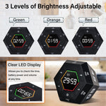 Magnetic Smart Productivity Kitchen Timer Digital Study Pomodoro Cooking Timers Hexagon Visual Flip Timer for kids