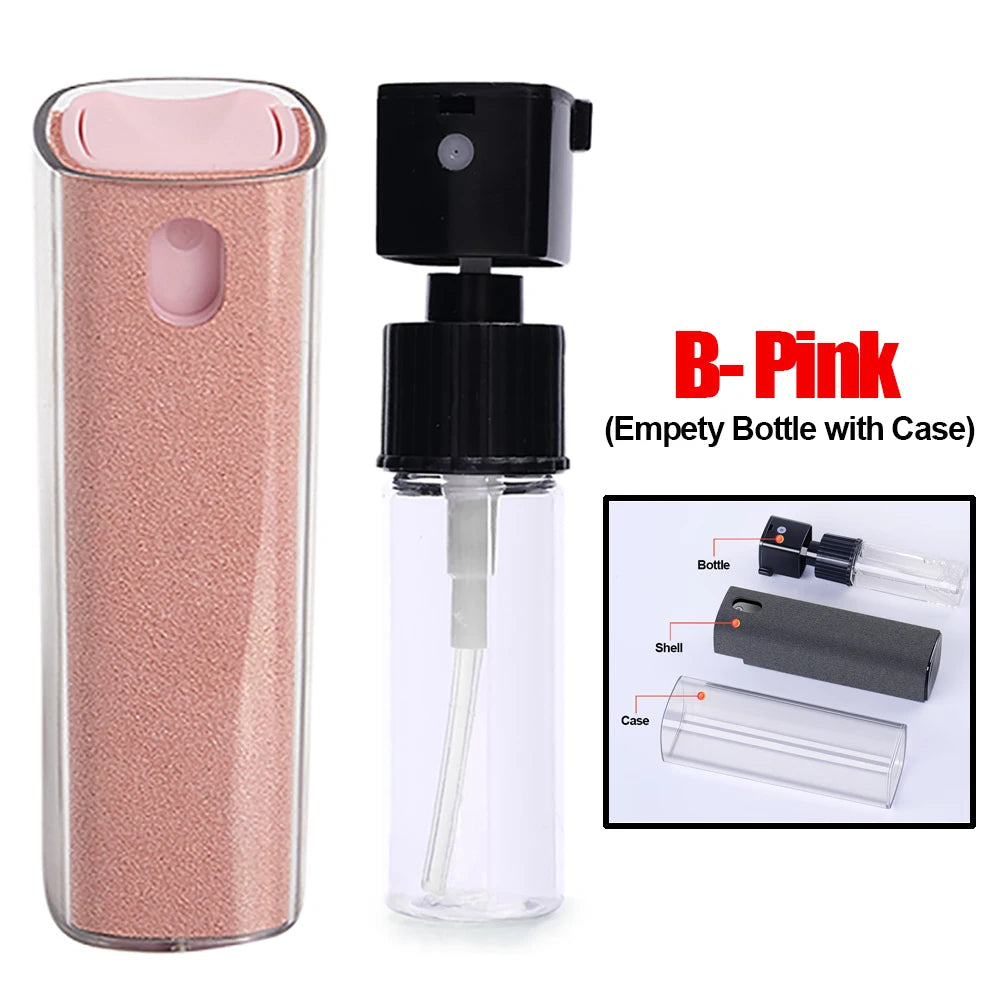 2in1 Microfiber Screen Cleaner Spray Bottle Set Mobile Phone Ipad Computer Microfiber Cloth Wipe Iphone Cleaning Glasses Wipes