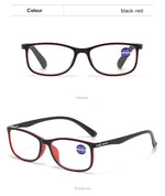 High Quality Square Reading Glasses Ultralight Unisex Anti Blue Light Vision Presbyopic Eyewear for Women Men Fashion Eyeglasses