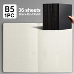 A5/B5/A4 Kraft Paper Notebook Journal Diary Sketchbook To-Do Lined Paper Daily Book For School Supplies Stationery
