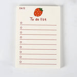 50 Sheets To Do List Memo Pad Cute School Stationery Notes ins Portable Notepad Office Supply Fruit Notebook Message Note Book