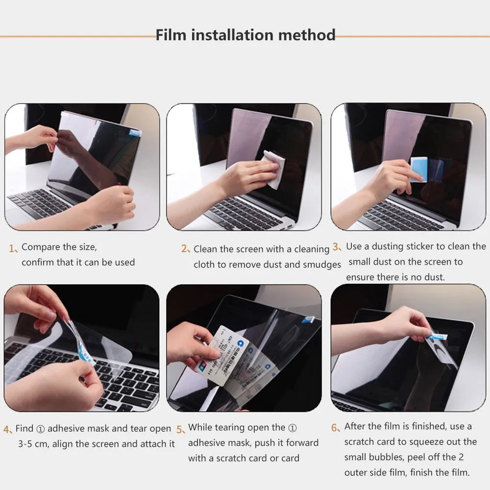 Screen Protector for 2024 M4 Air 15 M2 A3114 Pro 14 16 M3 A2992 2023 Air 13 A3113 A2681 MacBook Plastic HD Screen Film Sticker