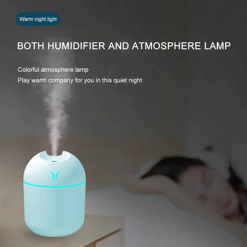 250ML Mini Aroma Oil Diffuser USB Essential Oil Atomizer Electric Air Humidifier With LED Night Lamp For Home Desk Bedroom Car