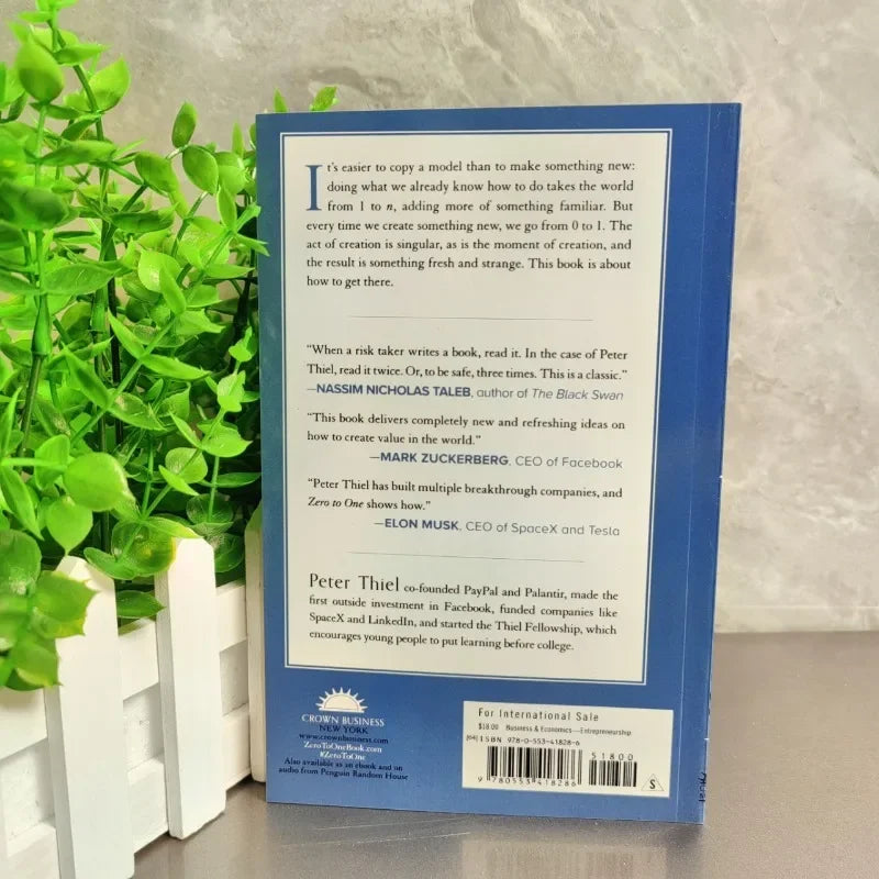 Zero to One by Peter Thiel - English Edition Book on How to Build the Future Startup Business Innovation Best Seller