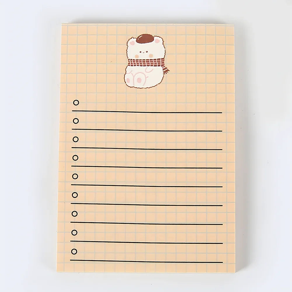 50 Sheets To Do List Memo Pad Cute School Stationery Notes ins Portable Notepad Office Supply Fruit Notebook Message Note Book