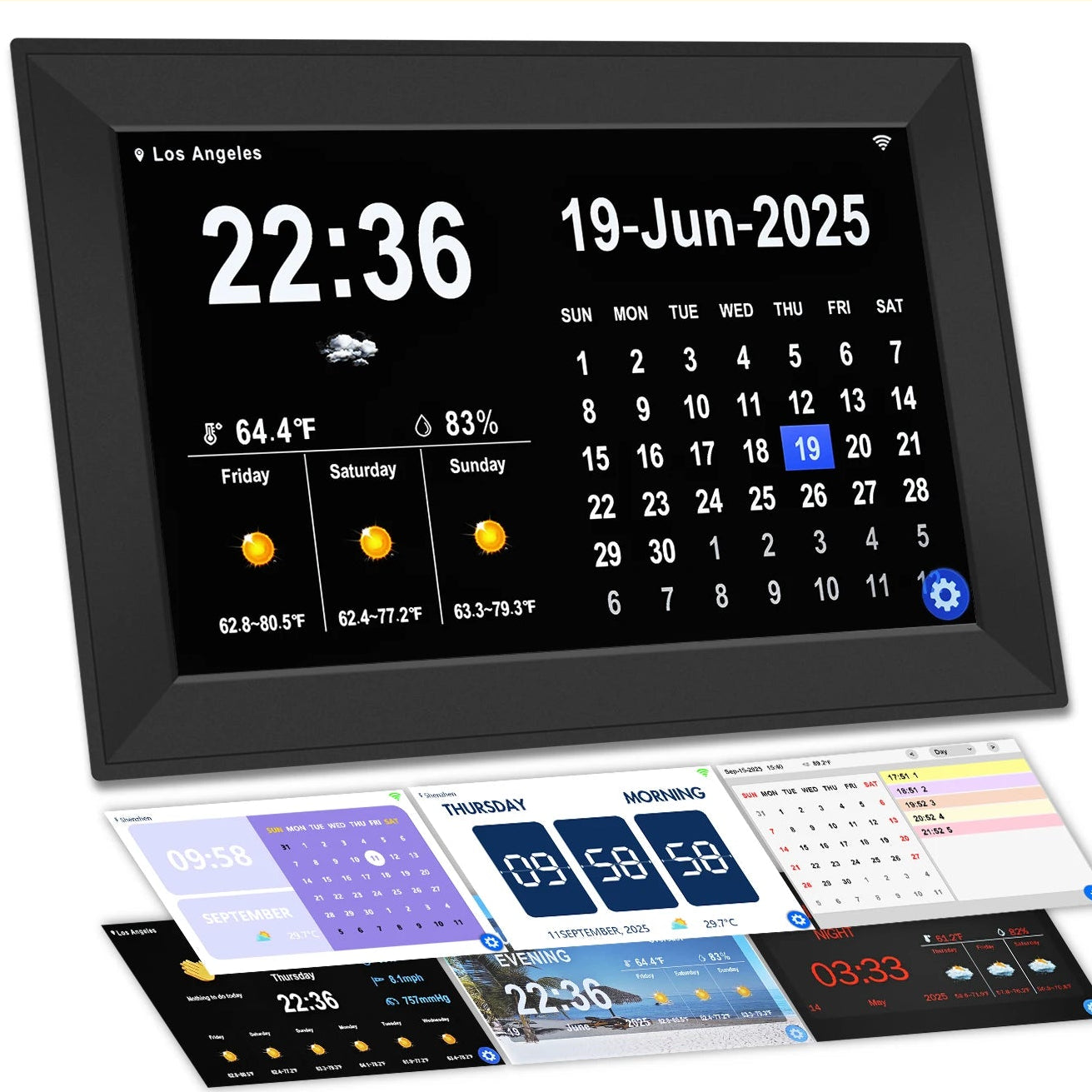 Digital Calendar Alarm Clock: 10.1-inch Calendar Chore Chart Smart Touchscreen Display for Family Schedules Great for Organizing