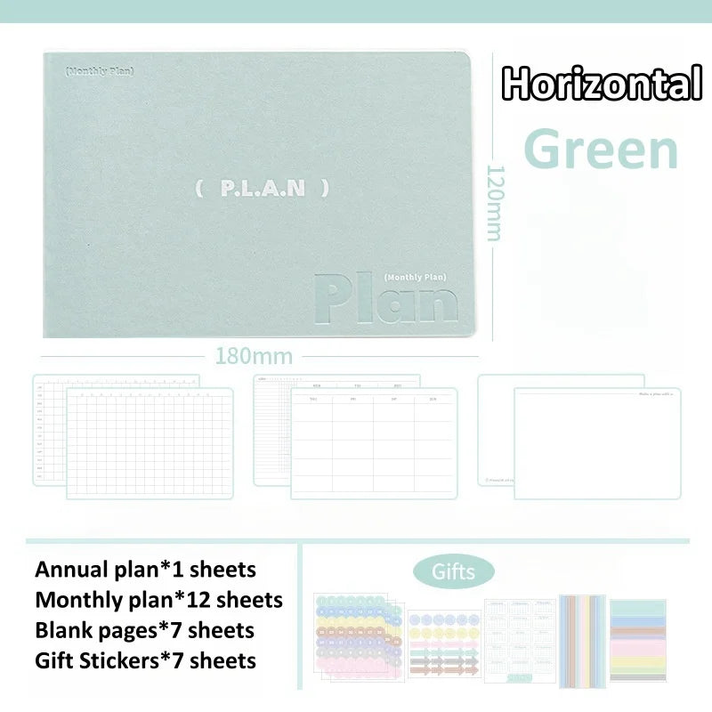 Soft Leather Planner Agenda A7 A6 Notebook Schedules Yearly Monthly Daily Plan To Do List Notepad Self Disciplined Punch Book