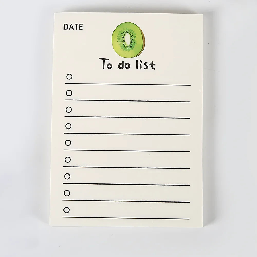 50 Sheets To Do List Memo Pad Cute School Stationery Notes ins Portable Notepad Office Supply Fruit Notebook Message Note Book