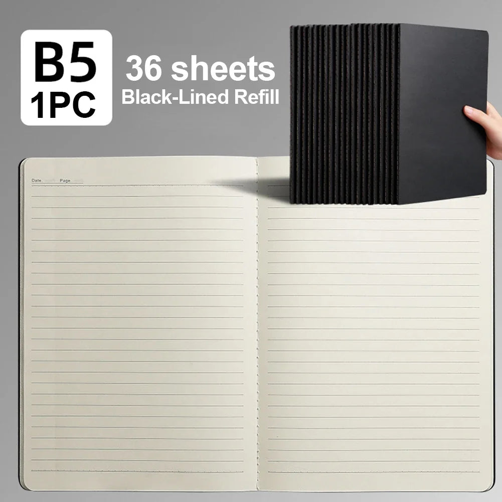 A5/B5/A4 Kraft Paper Notebook Journal Diary Sketchbook To-Do Lined Paper Daily Book For School Supplies Stationery