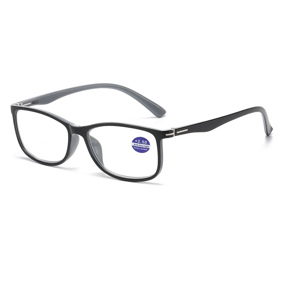 High Quality Square Reading Glasses Ultralight Unisex Anti Blue Light Vision Presbyopic Eyewear for Women Men Fashion Eyeglasses