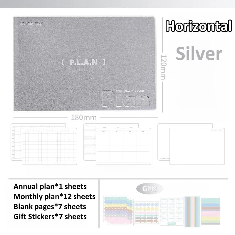 Soft Leather Planner Agenda A7 A6 Notebook Schedules Yearly Monthly Daily Plan To Do List Notepad Self Disciplined Punch Book