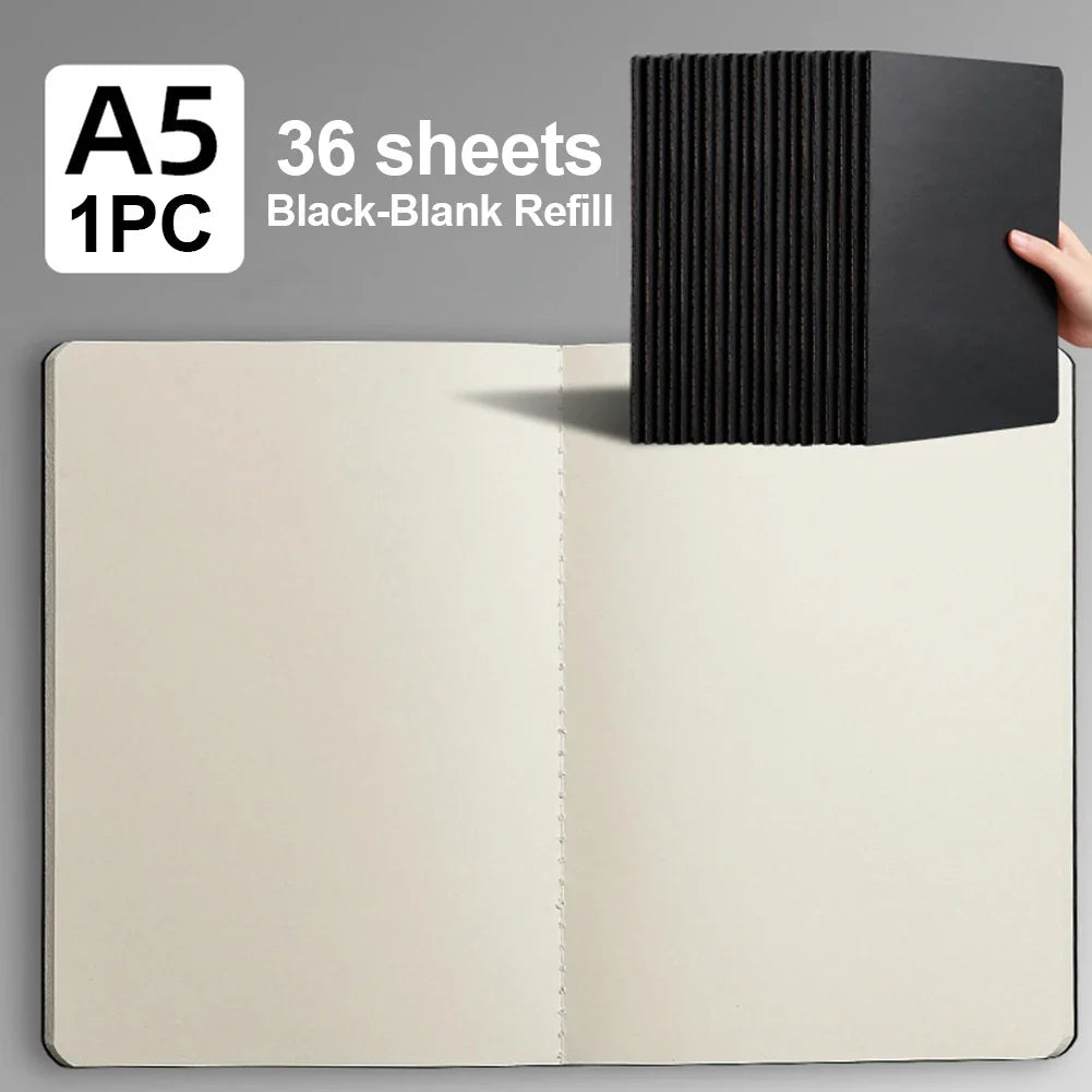 A5/B5/A4 Kraft Paper Notebook Journal Diary Sketchbook To-Do Lined Paper Daily Book For School Supplies Stationery