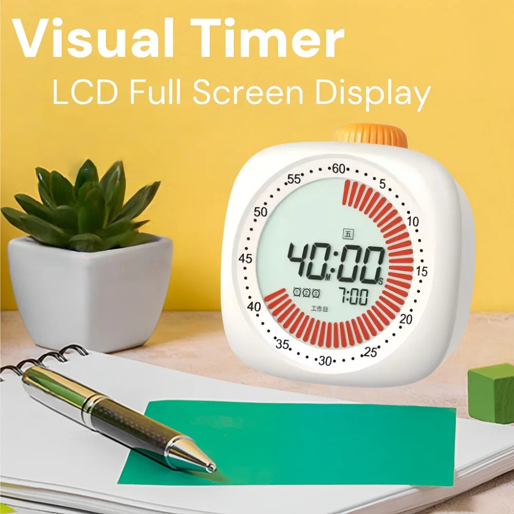 Digital Pomodoro Visual Timer Children Study Timer with Night Light,60-Minute Countdown Timer, Timer for studying Home&School