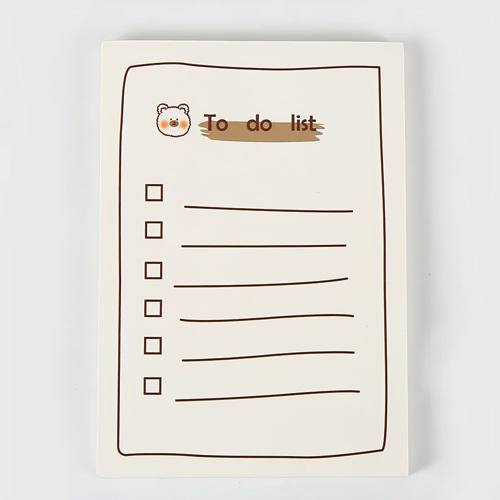 50 Sheets To Do List Memo Pad Cute School Stationery Notes ins Portable Notepad Office Supply Fruit Notebook Message Note Book