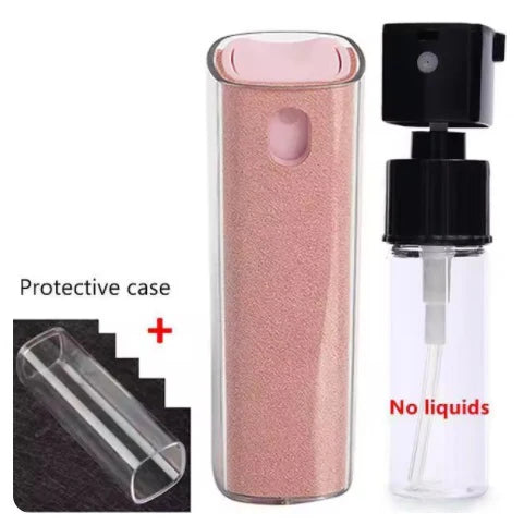 2 In 1 Phone Screen Cleaner Spray Portable Tablet Phone Touch Screen Cleaner Microfiber Cloth Set Glass Mini Cleaning Artifact