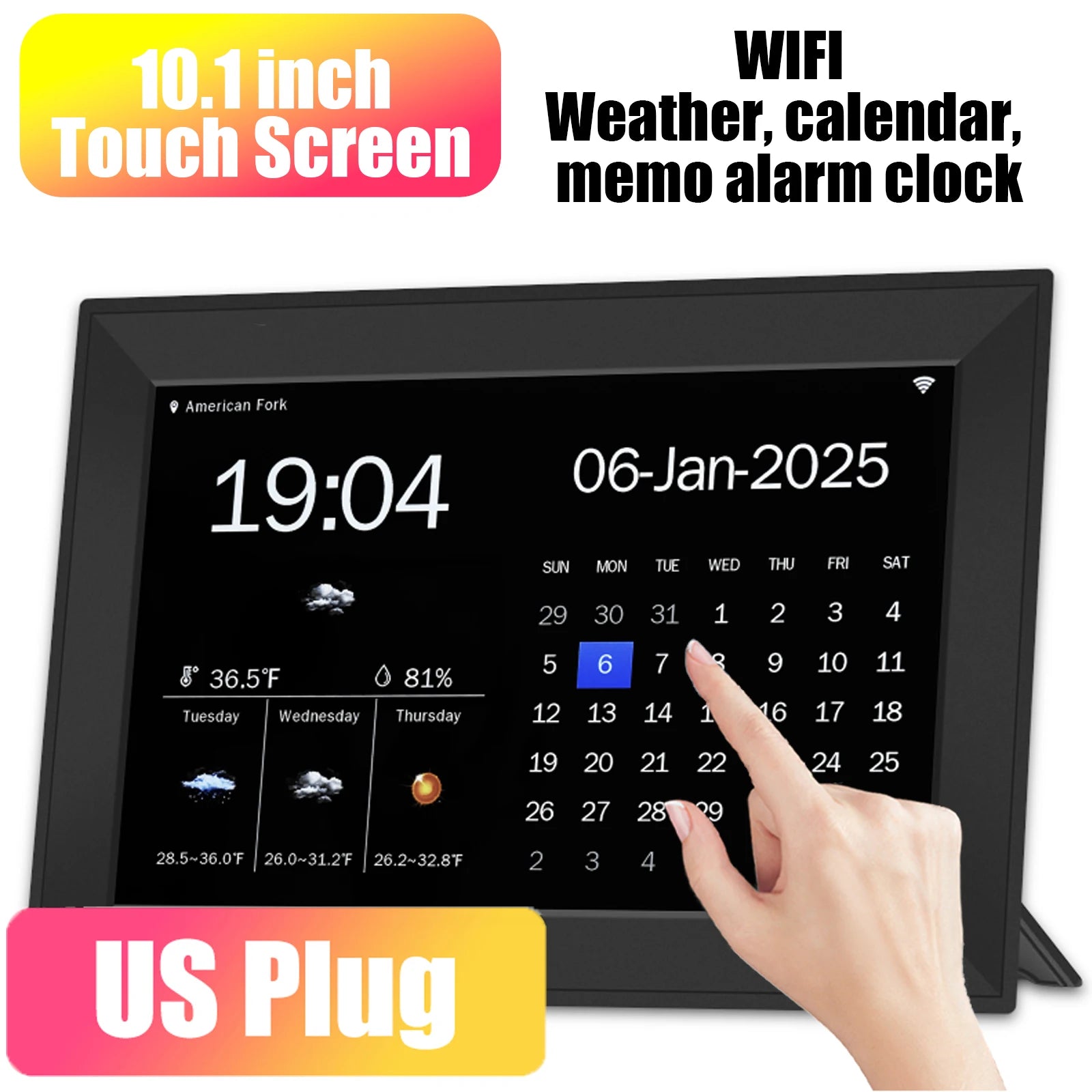 Smart Touchscreen Calendar Clock for Effortless Organization - Nuvia Loop