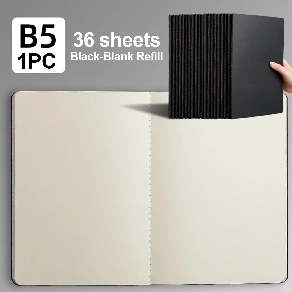 A5/B5/A4 Kraft Paper Notebook Journal Diary Sketchbook To-Do Lined Paper Daily Book For School Supplies Stationery