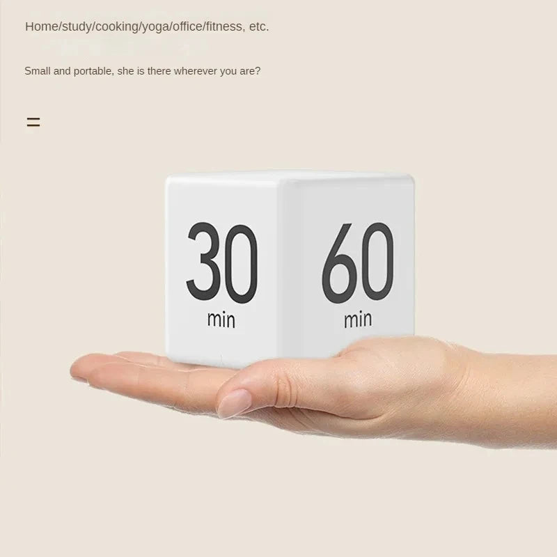 Productivity Cube Timer Gravity Sensor Flipping LED Display 4 Preset Time Dual Modes Countdown Cooking Study Mini Digital Timer