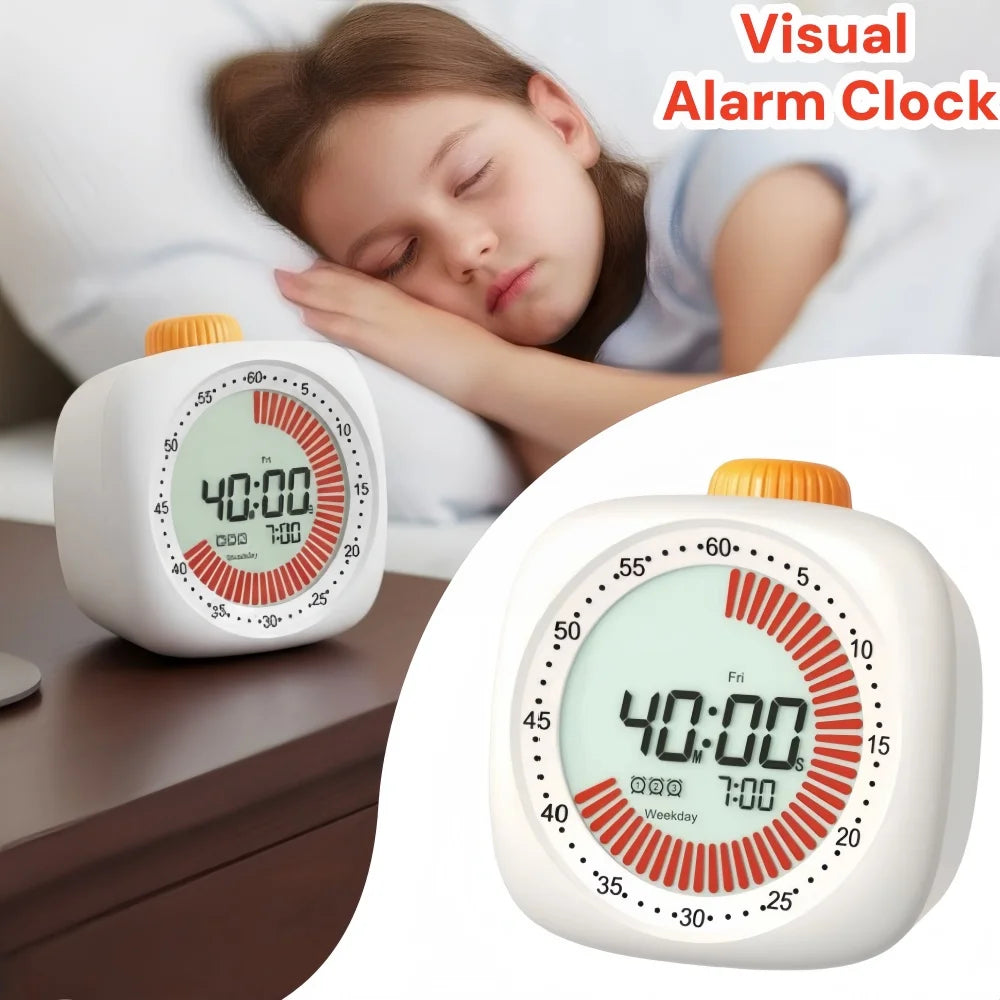 Digital Pomodoro Visual Timer Children Study Timer with Night Light,60-Minute Countdown Timer, Timer for studying Home&School