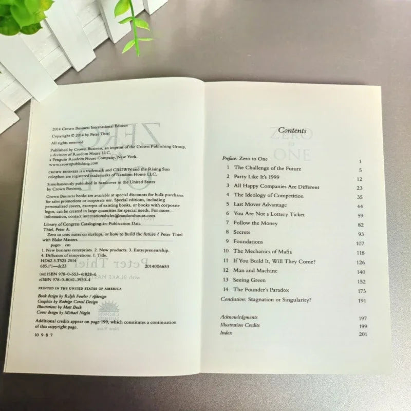 Zero to One by Peter Thiel - English Edition Book on How to Build the Future Startup Business Innovation Best Seller
