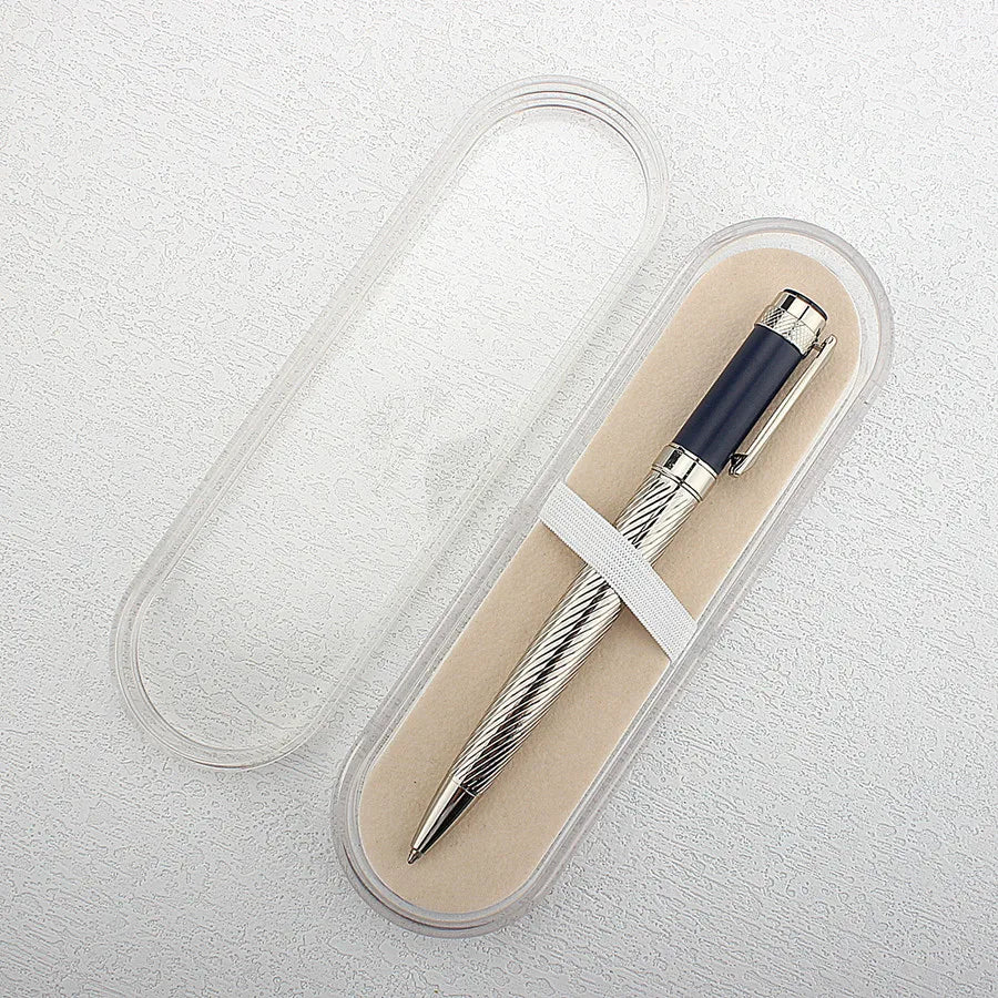 1 PC Luxury Metal Ballpoint/Rollerball Pen,Writes Smoothly with Blue Ink,Metal Body, and Business Style