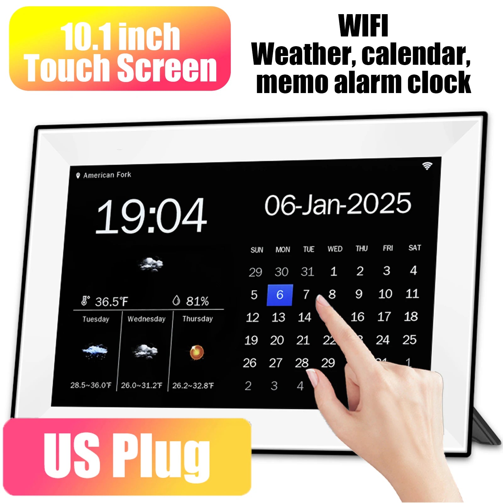 Smart Touchscreen Calendar Clock for Effortless Organization - Nuvia Loop
