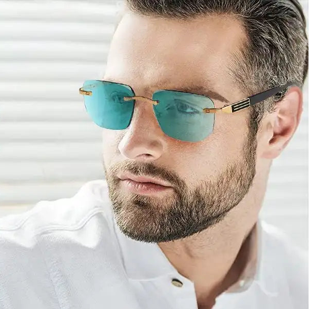 Óculos de leitura sem aro anti-luz azul, óculos filtrantes unissex para presbiopia, corte de diamante elegante, mulheres e homens