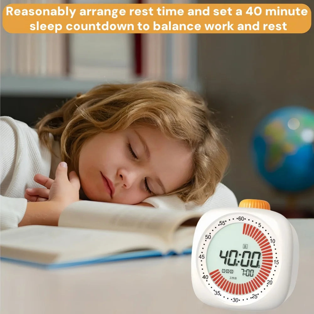 Digital Pomodoro Visual Timer Children Study Timer with Night Light,60-Minute Countdown Timer, Timer for studying Home&School