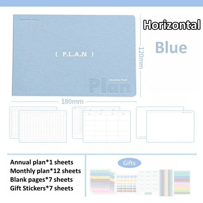 Soft Leather Planner Agenda A7 A6 Notebook Schedules Yearly Monthly Daily Plan To Do List Notepad Self Disciplined Punch Book