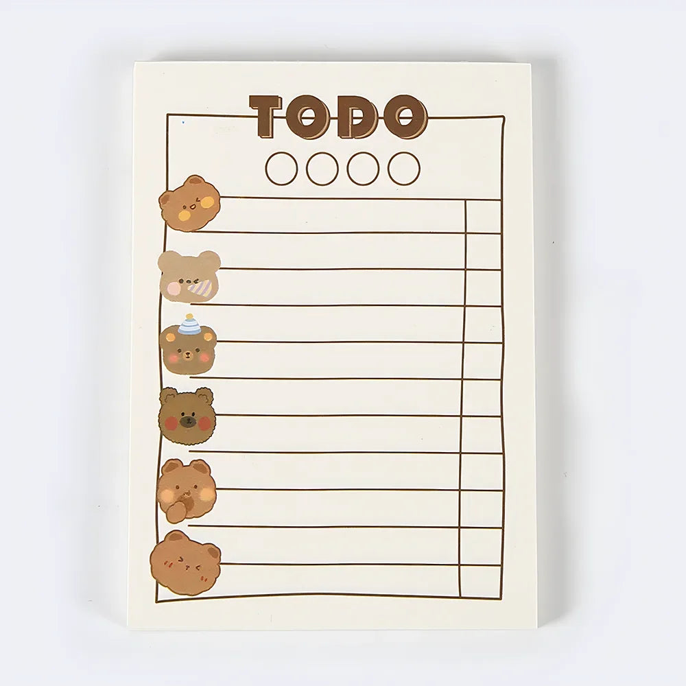 50 Sheets To Do List Memo Pad Cute School Stationery Notes ins Portable Notepad Office Supply Fruit Notebook Message Note Book