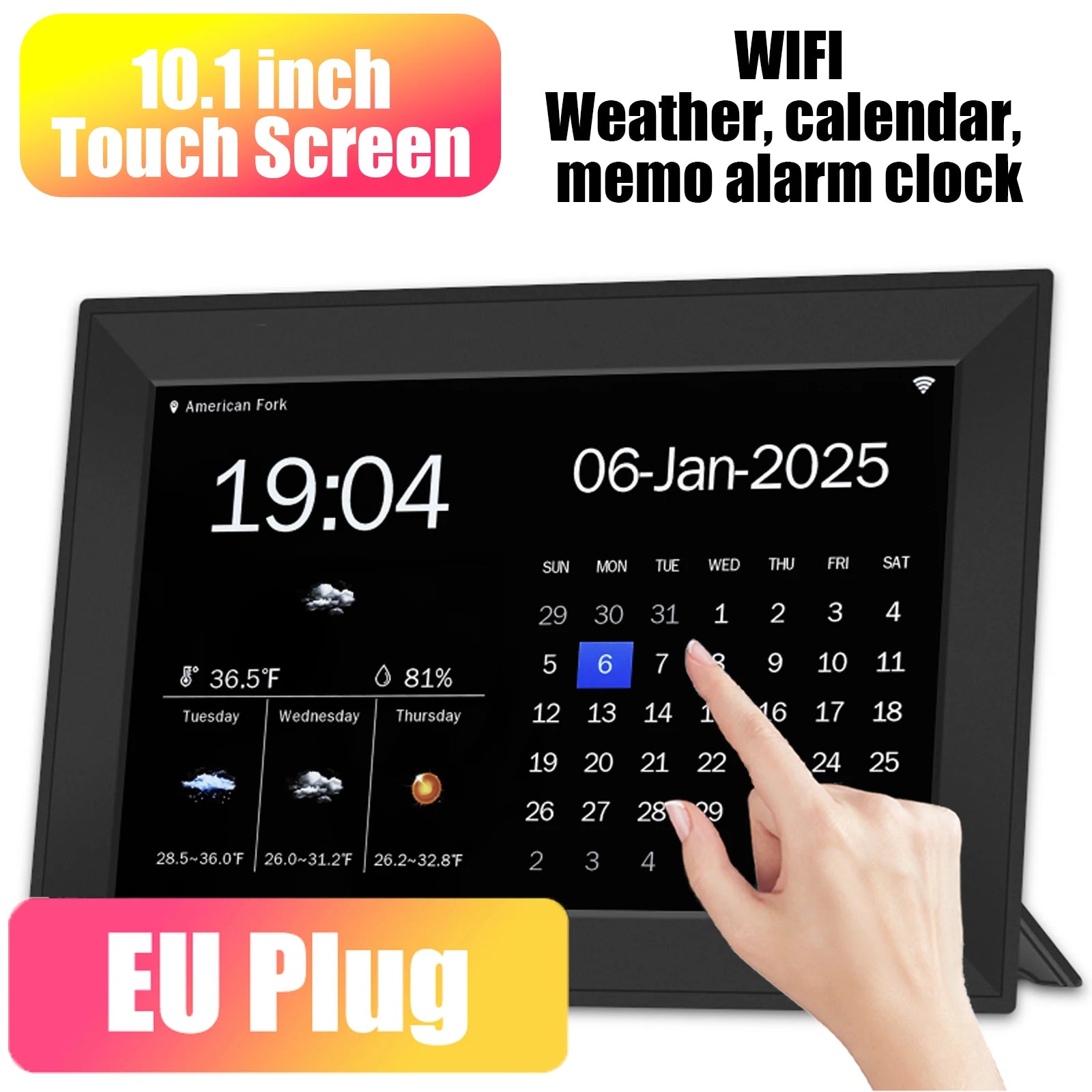 Smart Touchscreen Calendar Clock for Effortless Organization - Nuvia Loop