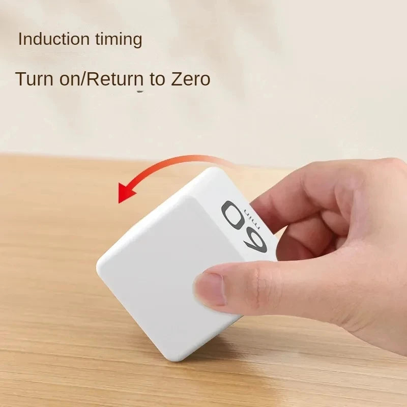 Productivity Cube Timer Gravity Sensor Flipping LED Display 4 Preset Time Dual Modes Countdown Cooking Study Mini Digital Timer